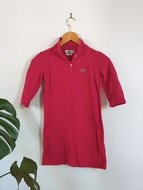 Lacoste Girl's Red Polo Shirt Dress